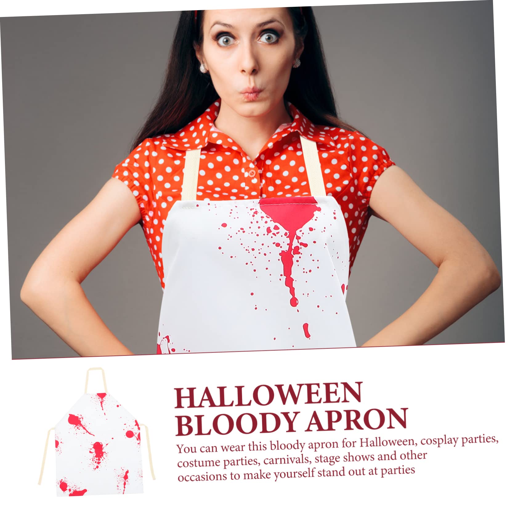 TOPBATHY 5 Piezas Delantal De Sangre Delantal De Cocina De Halloween Sangriento De Halloween es De Cocina De De Carnicero Familiar Poliéster