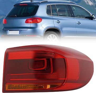 For 2012 2013 2014 2015 2016 2017 Volkswagen VW Tiguan Tail Light Assembly - Halogen Rear Outer Tail Lamp, Right Passenger Side, w/o Bulbs, OEM 5N0945096R, VW2805110