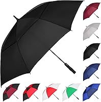 MRTLLOA Extra Large Golf Umbrella 62/68/72 Inch Auto Open Windproof Double Canopy Vented Waterproof for Rain & Golf