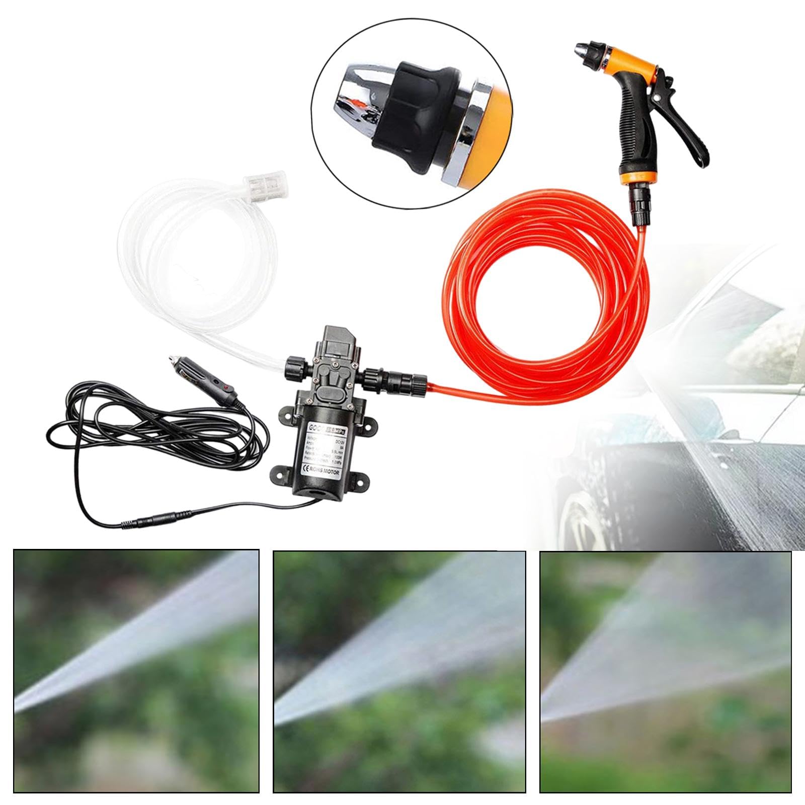 Bomba de Hidrolavadora Eléctrica de Alta Presión de 160 PSI, Accesorios para Barcos, Jardines Y Hogares.