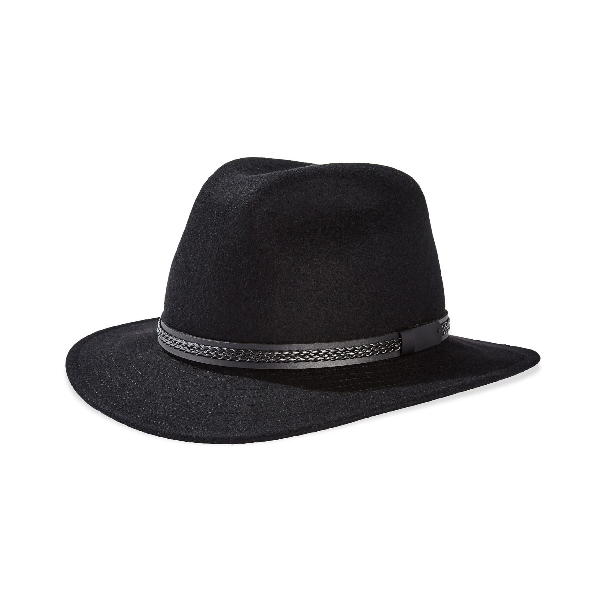 Tilley Montana Fedora Hat UPF 50 Sun Protection Water-Resistant Hidden Tuckaway Ear Warmers Faux Leather Band Rain Snow