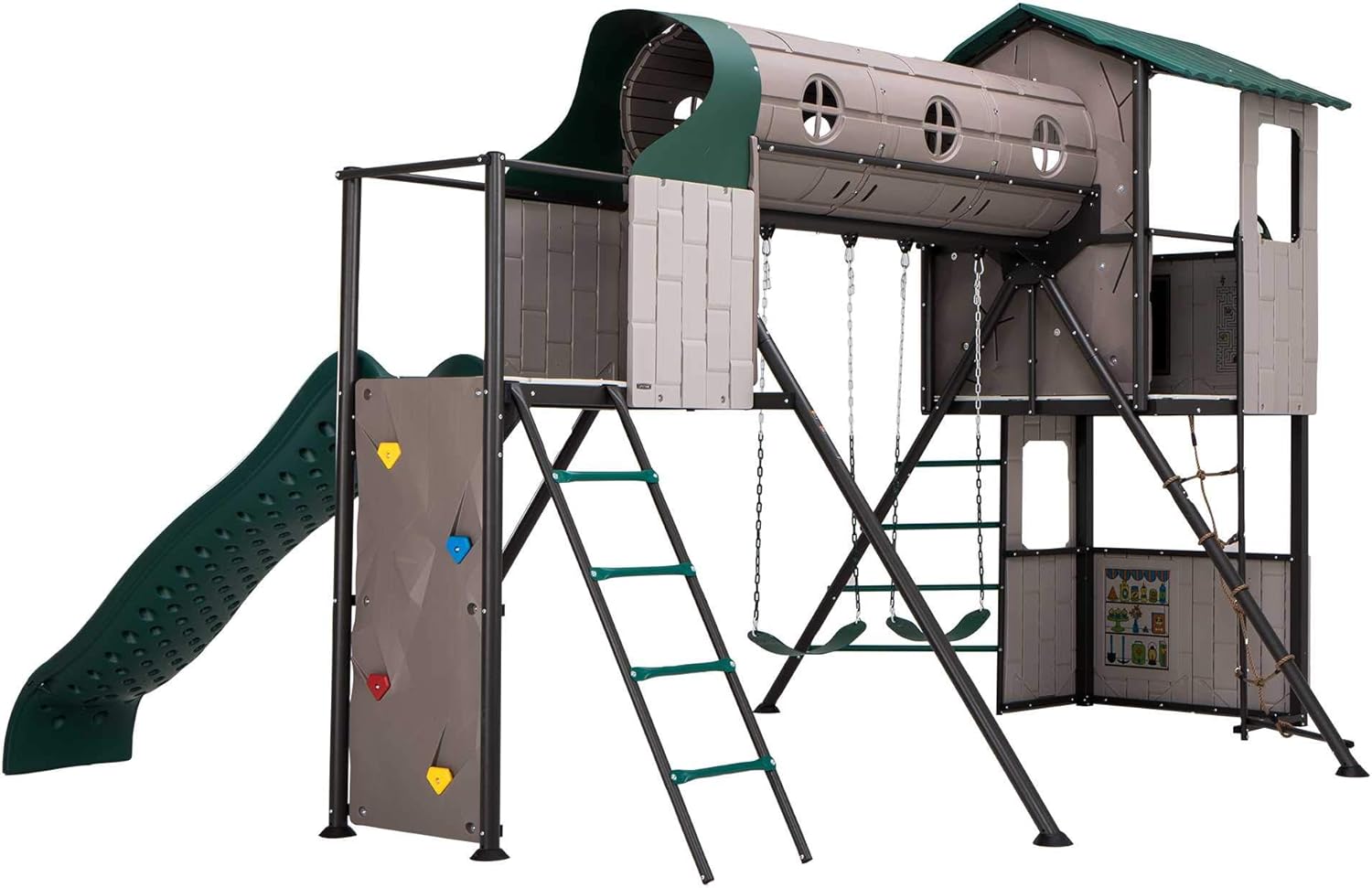 Weekly Top Sale Lifetime 290704 Adventure Tunnel Swing Set, Earthtone 60% Off Discount Lifetime 290704 Adventure Tunnel Swing Set, Earthtone