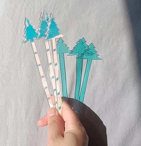 Miniatura 6 de 20 unidades de agitadores de bebidas navideñas, palitos de cóctel, agitadores de café acrílicos, barra de agitación de jugo de leche, barra de