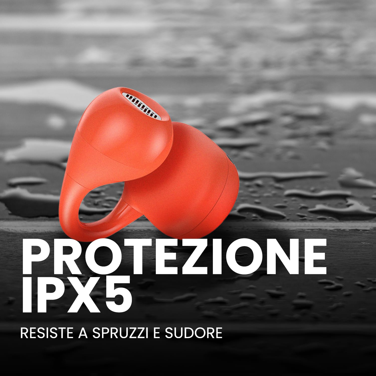 SPC Boost Clip – Cuffie wireless open-ear con clip | ENC per chiamate chiare | Durata della batteria di 26 ore | Bluetooth e Google Fast Pair | IPX5 | Controllo touch e assistente vocale - Arancione