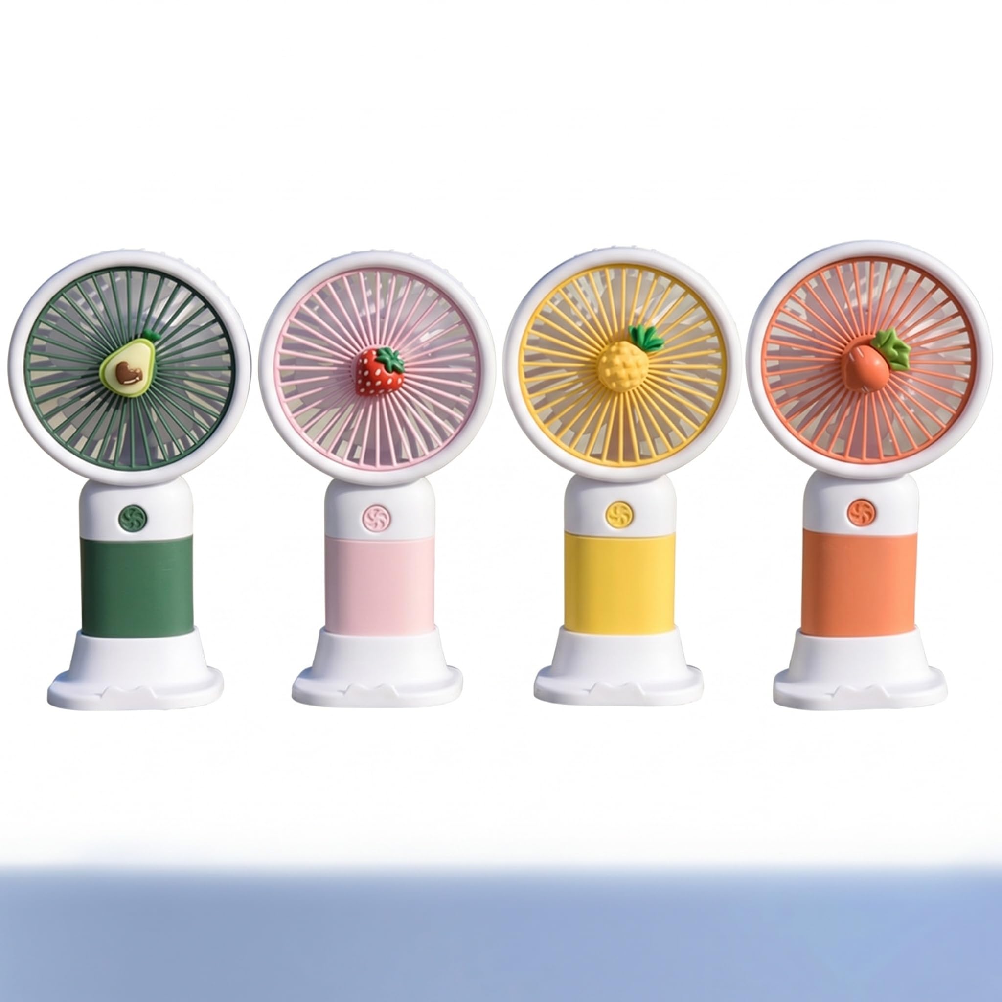 Mini ventilateur portable rechargeable Lot de 4 pour bureau et camping