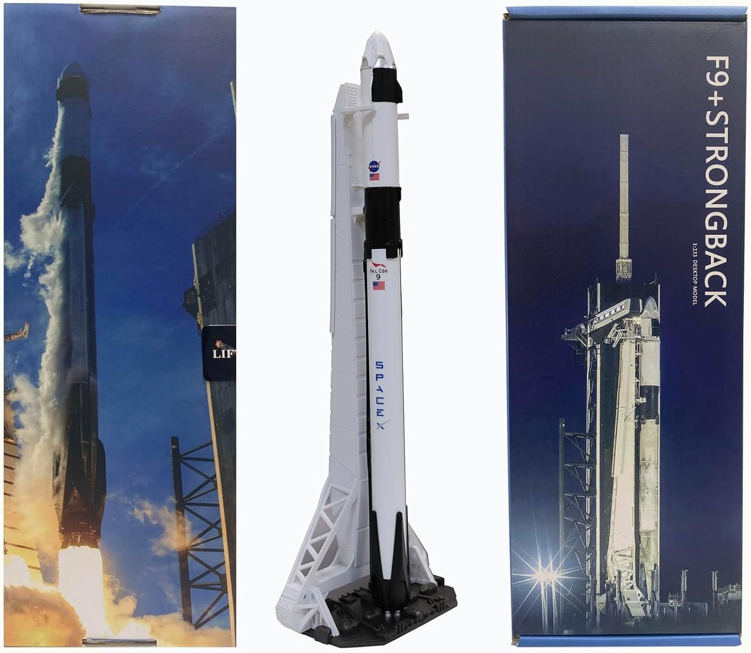 LATUROP SpaceX Dragon + STRONGBACK 1/233 Diecast Rocket Model Set