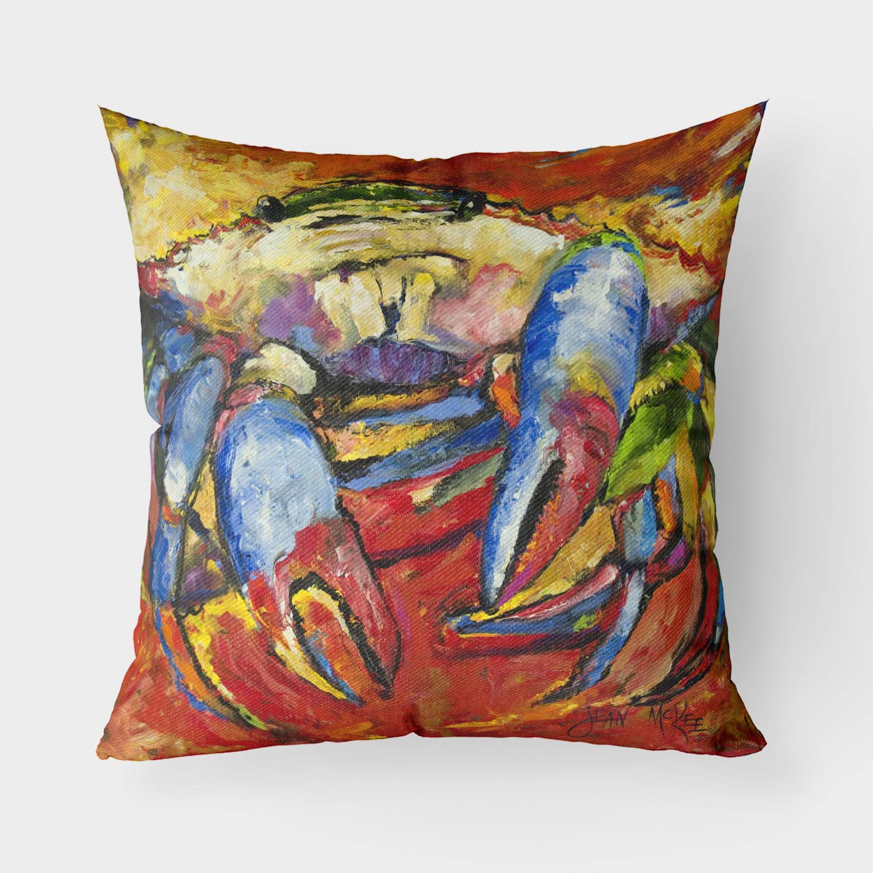 Red Crab tela tessuto decorativo Cuscino JMK1252PW1818