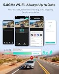 BOTSLAB 4K Dual Dash Cam Front and Rear, STARVIS 2 Sensor, Voice Control, 170° Wide Angle, 5GHz WiFi, Built-in GPS, WDR Night Vision, 24H Parking Mode (No Card)