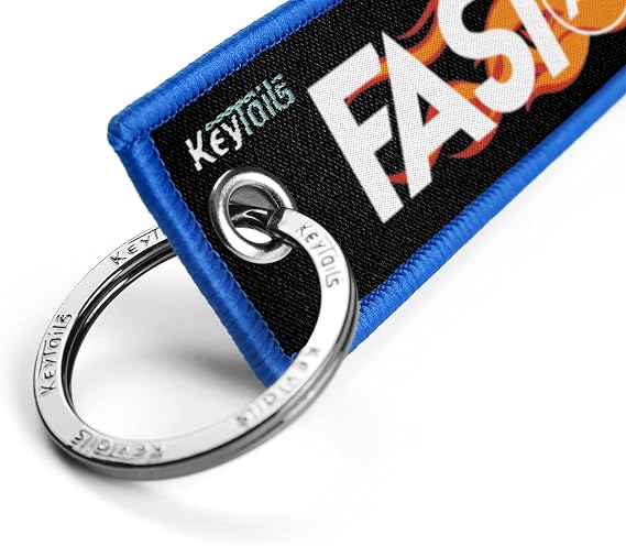 KEYTAILS Keychains, Premium Quality Key Tag for Motorcycle, Car, Scooter, ATV, UTV [Fast As F#ck]