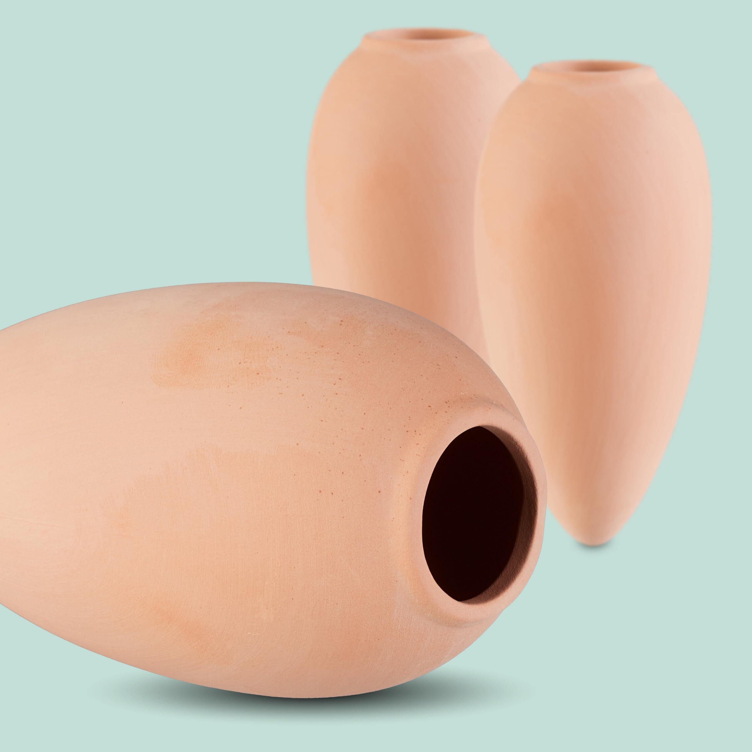 Relaxdays Tonkegel Bewässerung, 6er Set, 170 ml, Gießhilfe Zimmerpflanzen & Balkonkästen, Bewässerungskegel, terrakotta