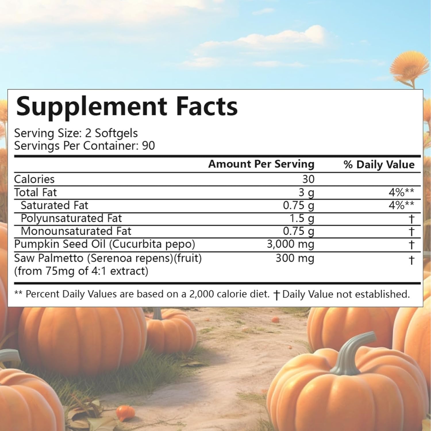 Everly Pumpkin Seed Oil with Saw Palmetto - Cold Pressed Virgin Oil, 3000mg per Serving, Rich in Essential Fatty Acids, Cold Pressed Pumpkin Seed Oil Capsules, Non-GMO - 180 Softgels