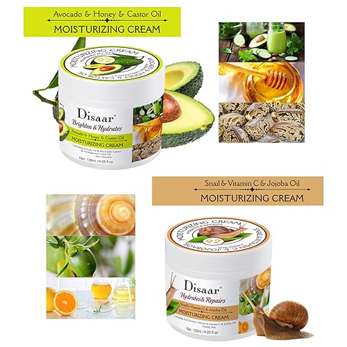 Miniatura 3 de DISAAR Beauty Caracol Vitamina C Aceite de Jojoba Reafirmante Piel Hidratante Crema Hidrata Reparaciones 4.1 fl oz/4.03fl.oz