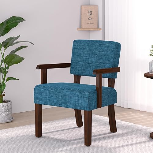Miniatura 28 de Set de Sillas Accent de 2 con Mesa, Sillas de Sala de Estar con Asiento Suave y Reposabrazos para Sala de Estar, Dormitorio, Sala de Lectura, Sala