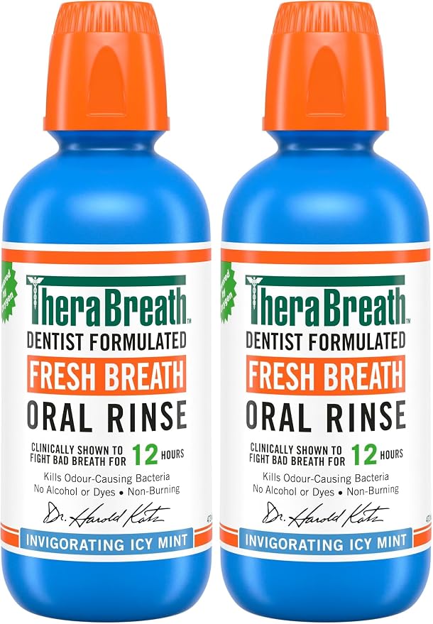 TheraBreath Fresh Breath Oral Rinse - Icy Mint - 16 fl oz