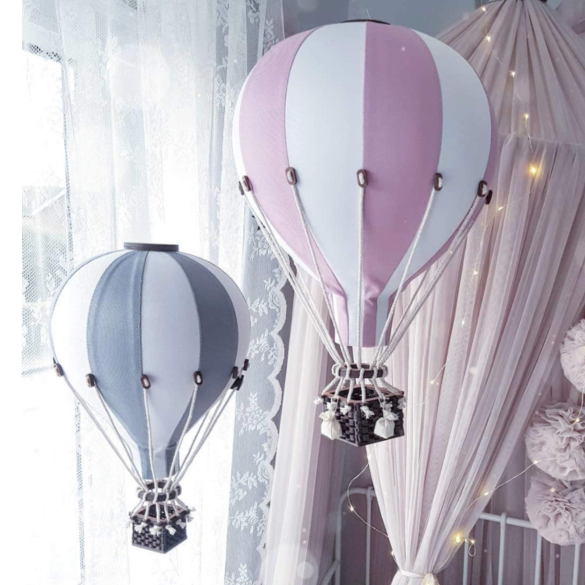 Sevira Kids - Montgolfière décorative - Bleu Clair