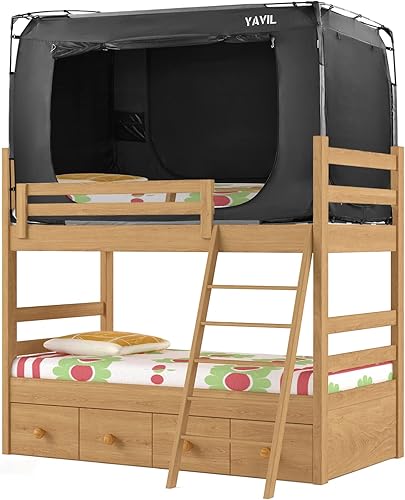 Tienda de campaña para cama, litera tamaño individual, tiendas de campaña portátiles para dormir en interiores para niños y adultos, espacio de