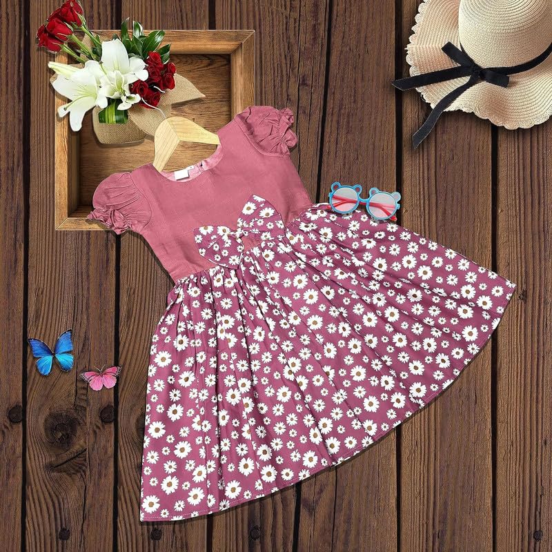 Image of Niren Enterprise Multipatteren Baby Girl's Knee Length Frocks with Digital Prints