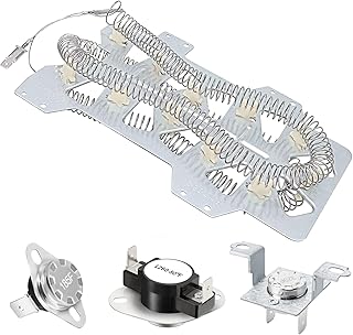 DC47-00019A Dryer Heating Element Kit by Beaquicy - 4pcs dryer parts DC96-00887A&DC47-00016A&DC47-00018A Thermostat Replacement for SAMSUNG DVE50M7450W/A3,DV40J3000EW/A2,DV42H5200EP/A3