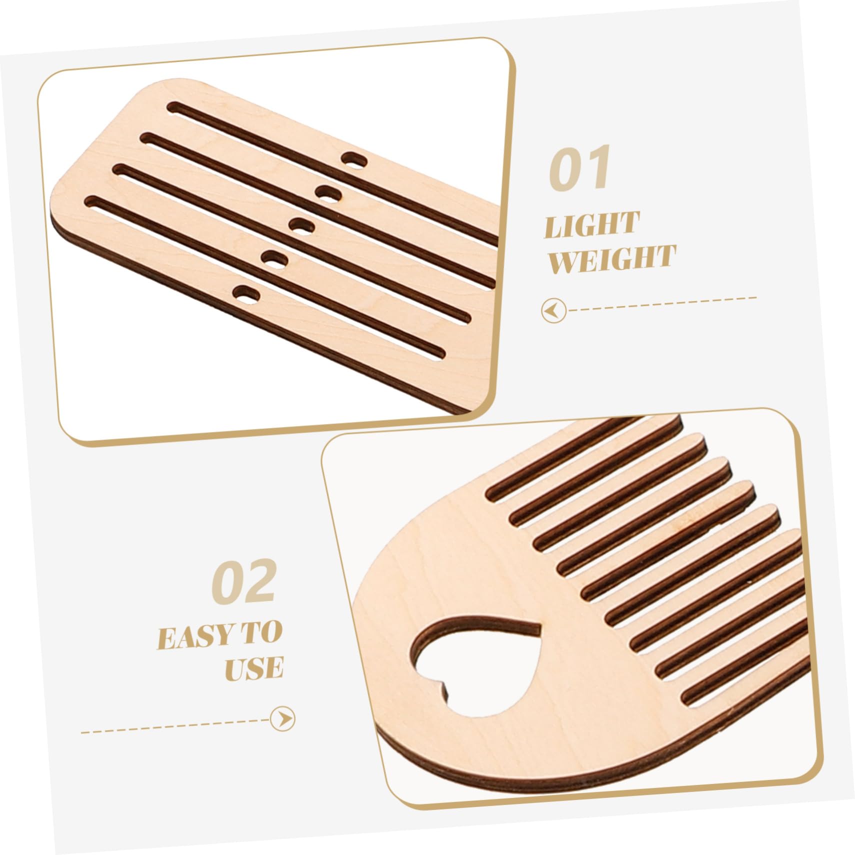 HOMSFOU 2 Juegos Kit de Tejer de Madera Manualidades Diy de Herramientas Telar Principiantes y Ligero y Portátil Bufandas Sombreros y Suéteres