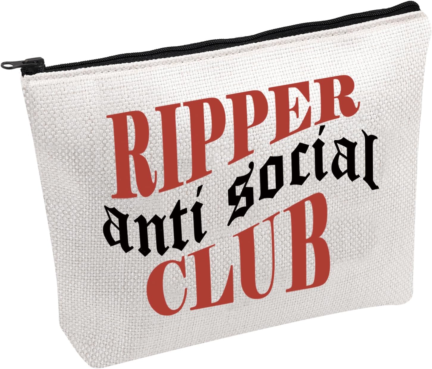 PWHAOO Vampire Tv Show Inspired Makeup Bag Ripper Anti Social Club Cosmetic Bag TVD Fans Club Gift (Ripper Anti Social B)