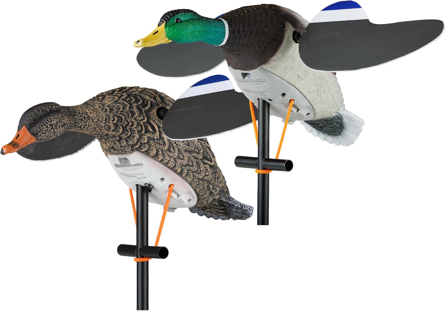 Lucky Duck Spinning Wing Motion Duck Decoys for Hunters, Lucky Pair II