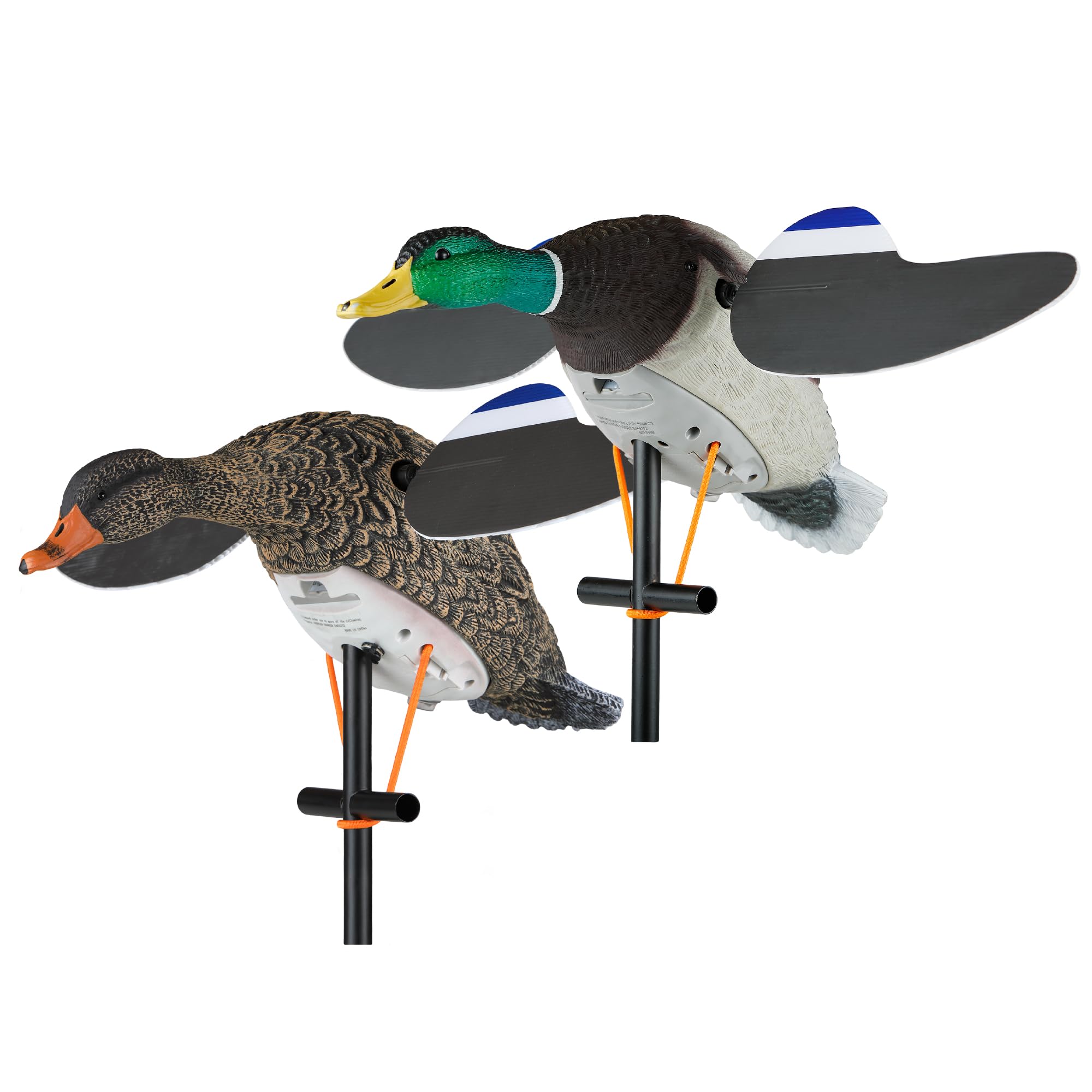 Lucky Duck Spinning Wing Motion Duck Decoys for Hunters, Lucky Pair II