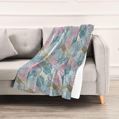 Miniatura 5 de Purple Stripes Flowers Blankets & Throws Spring Bed Blanket Cozy Ultra-Soft Throws 60"x90" for Chair, Travel, Picnic Comfy Plush Blanket