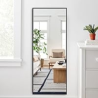 Vista 35 de NeuType Espejo arqueado de longitud completa, 71 x 32 pulgadas, espejo grande de cuerpo completo con marco de metal de aluminio, protección contra