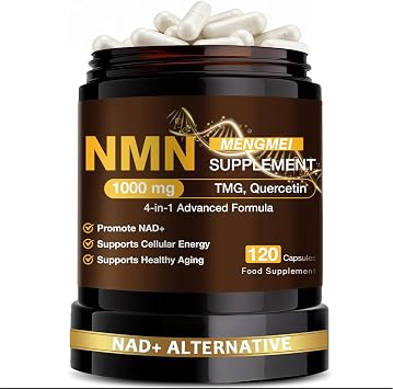 NAD Supplements, 4-in-1 Liposomal NAD with Resveratrol, TMG & Quercetin   NMNH Alternative & NAD+ Precursor for Men & Women   Supports Cellular Energy & NAD+ Levels   120 Capsules