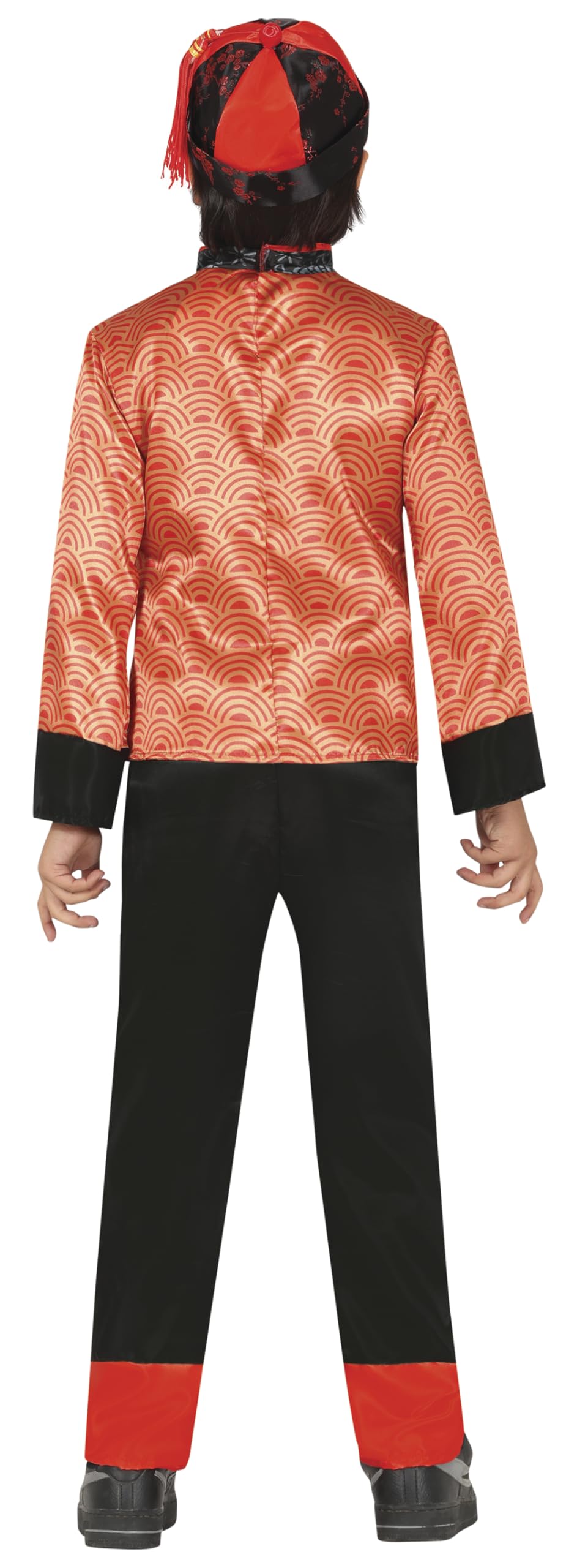 FIESTAS GUIRCA Chinese Boys Fancy Dress Costume, Red & Black Traditional Chinese Outfit - Image 3