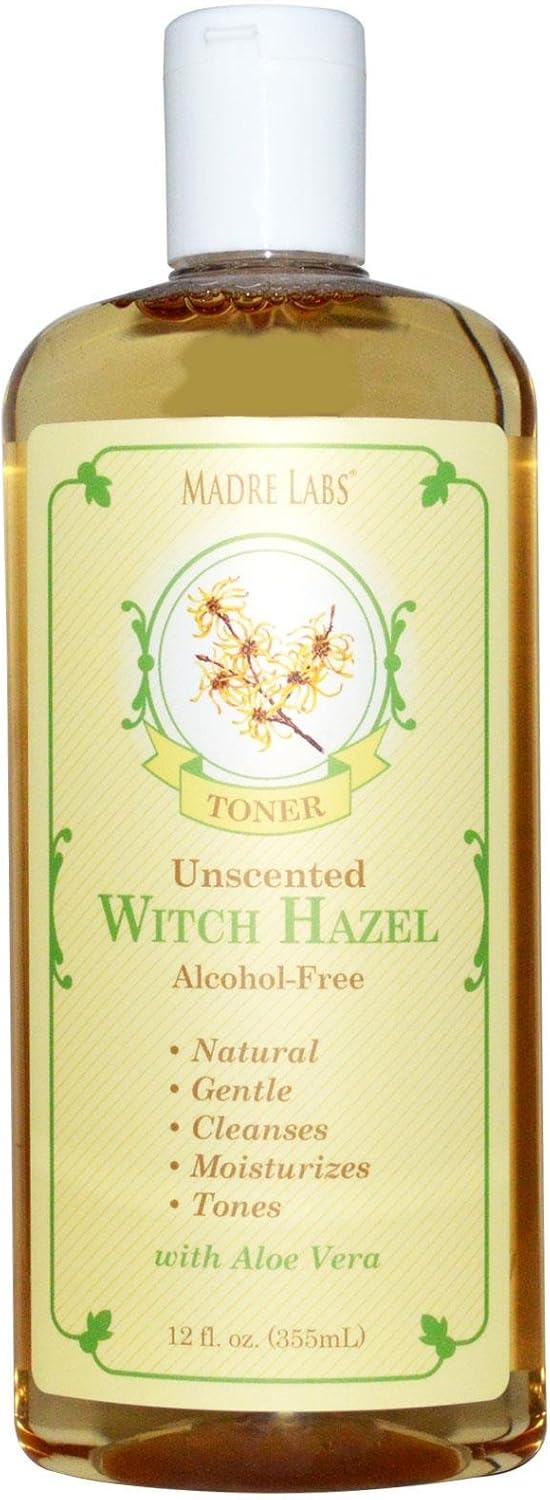 Madre Labs, Witch Hazel Toner, Unscented, AlcoholFree, 12 fl oz (355