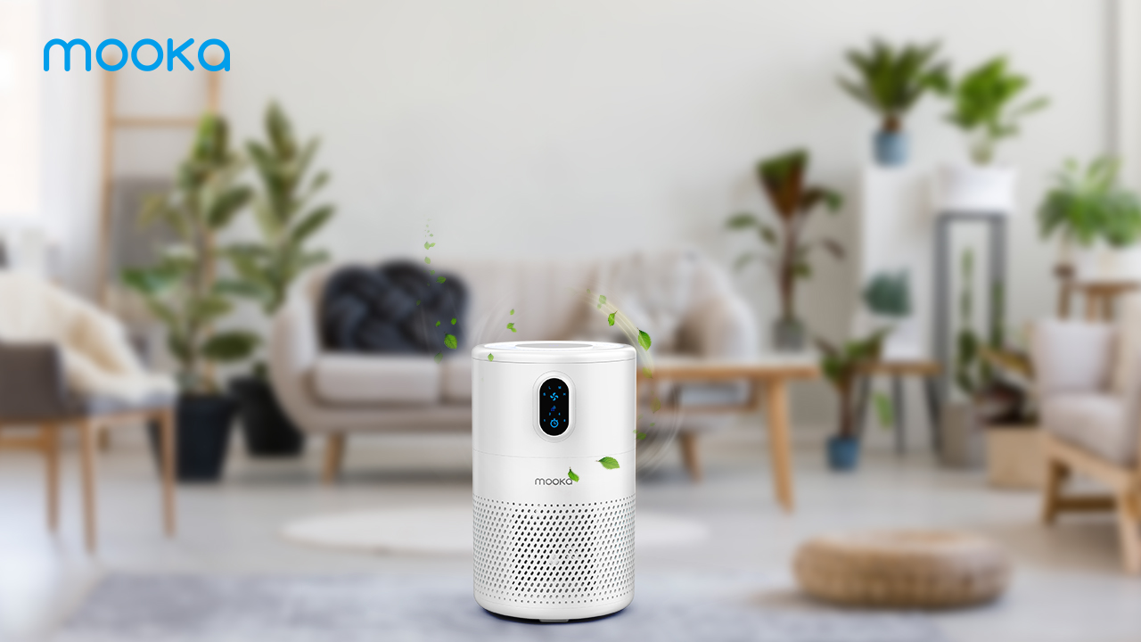 MOOKA Air Purifiers for Home Large Room up to 1076 ft², H13 True