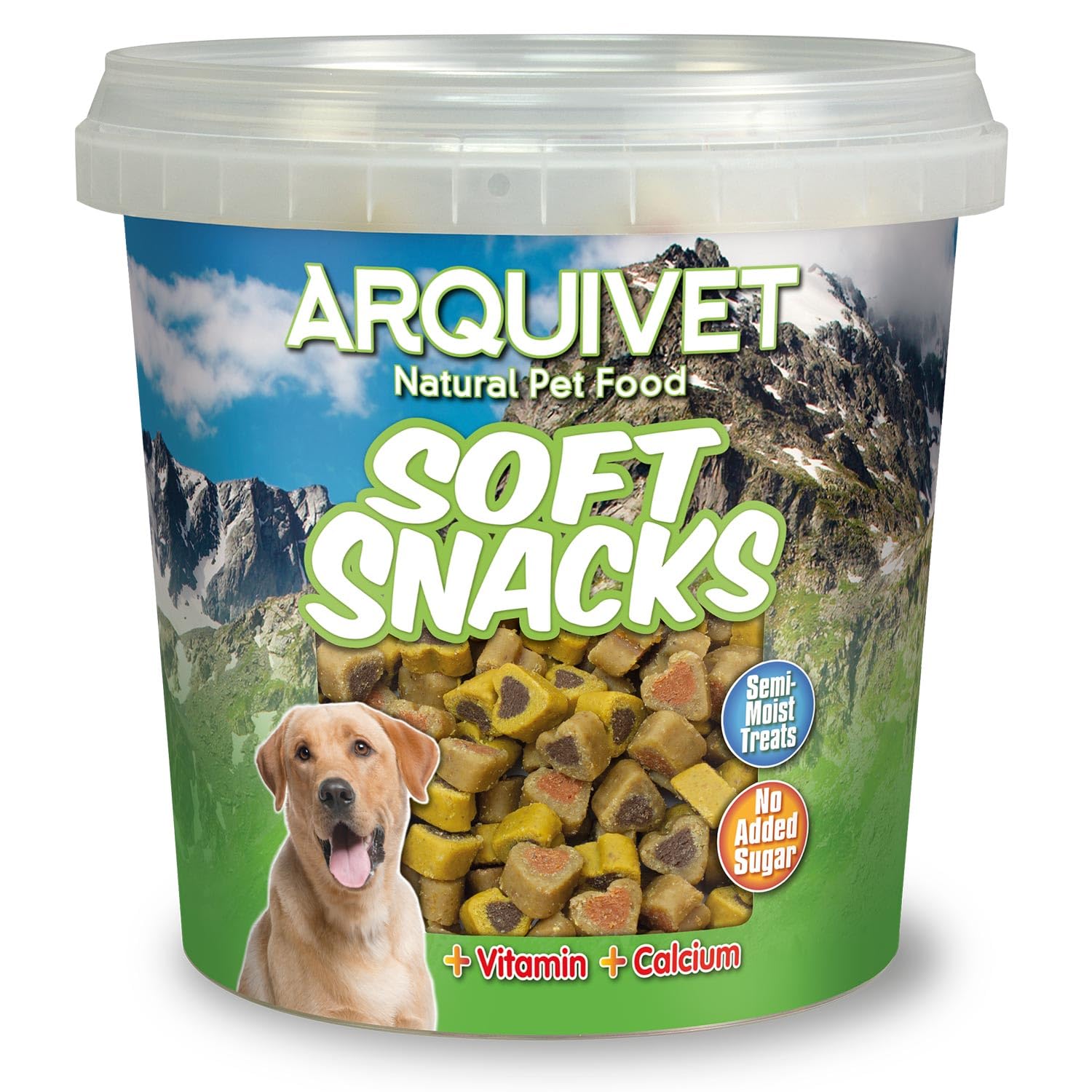 Arquivet - Soft snacks - Hearts mix with chicken, game meat, lamb, salmon and rice - 800 g - Dog treats