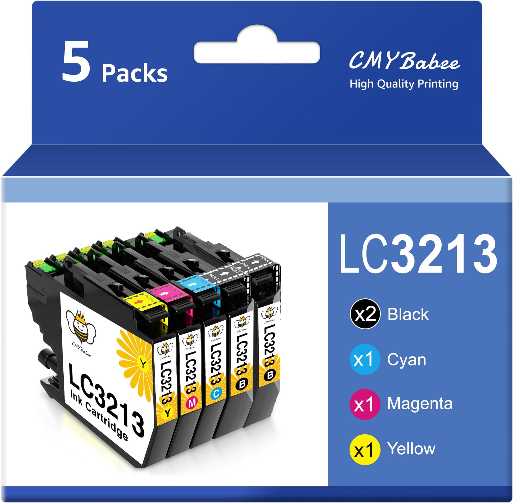 LC3213 LC3211 Ink Cartridges Replacement For Brother LC3213 LC3211 LC-3213 For Brother MFC-J491DW DCP-J572DW MFC-J497DW DCP-J774DW DCP-J772DW MFC-J890DW MFC-J895DW (4Black 2Cyan 2Magenta 2Yellow - View #9
