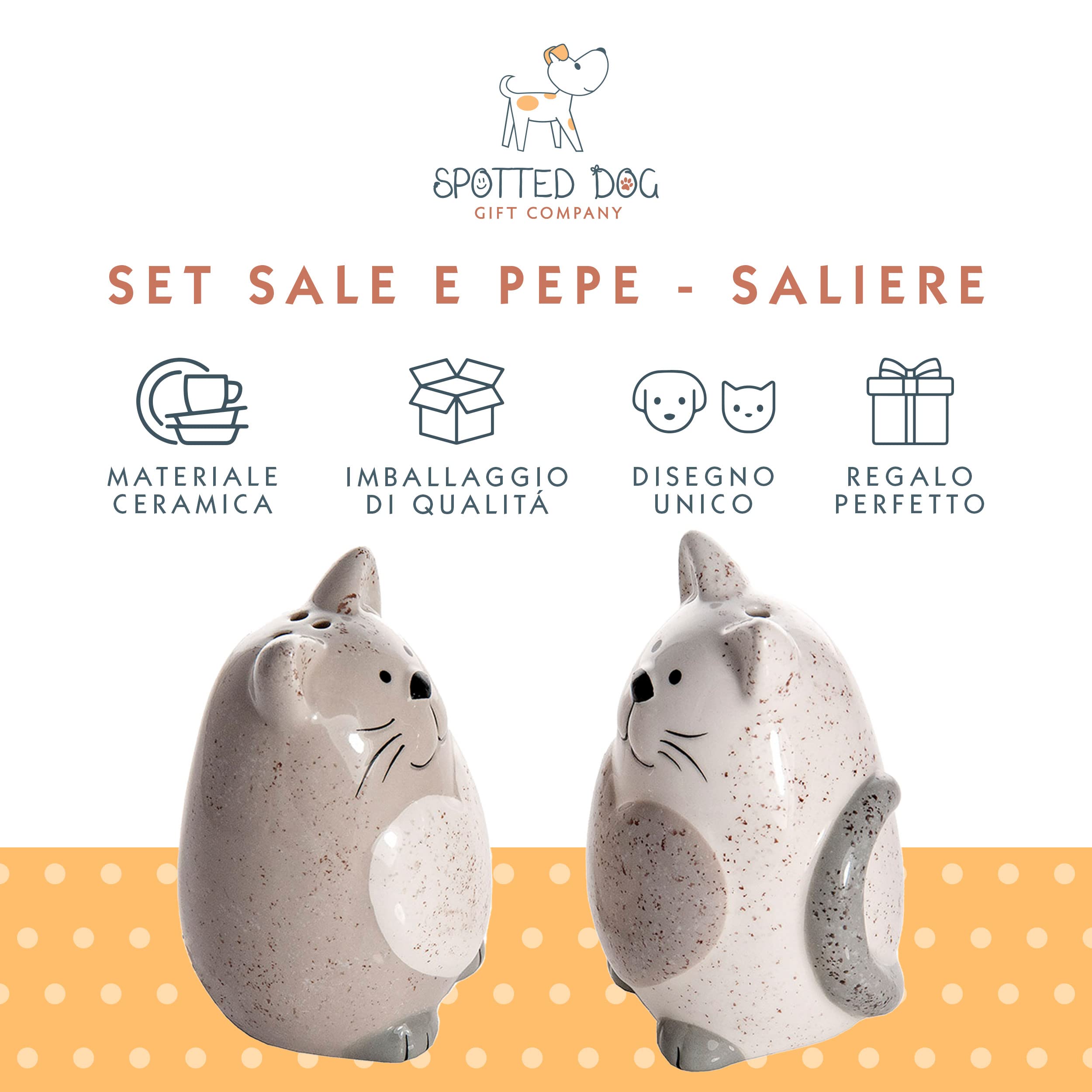 Set pepe e sale in vetro raffinato e ottone | Blanc Mariclò - La