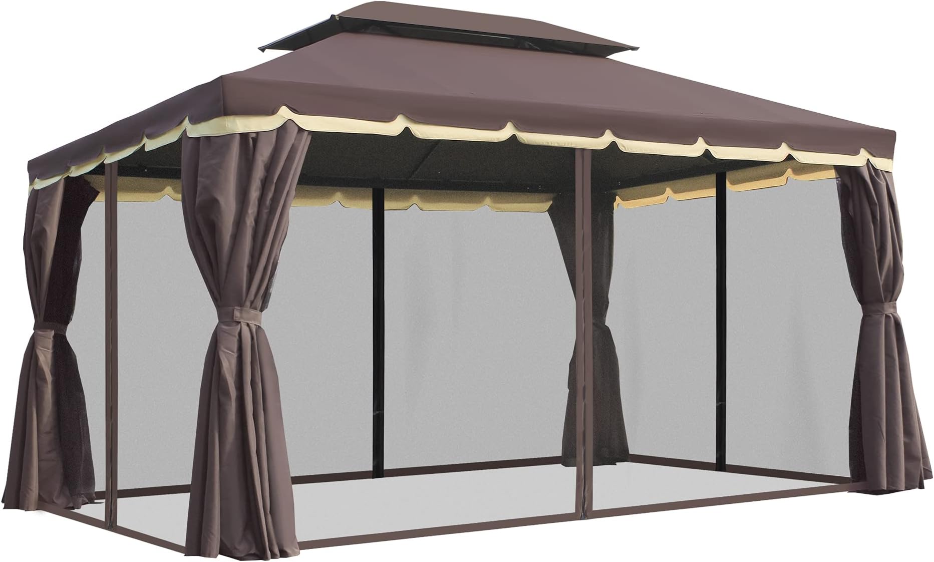 Produktbild von Outsunny Gartenpavillon Pavillon 3 X 3 M Gartenzelt Dach Mit
