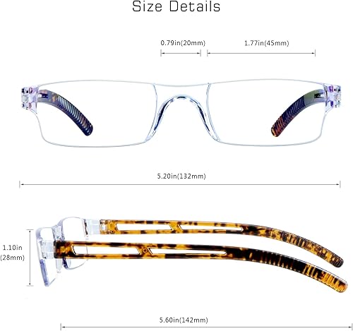 Miniatura 10 de VisionGlobal 8 pares de anteojos de lectura, anteojos con filtro de luz azul, anteojos de lectura para computadora para mujeres y hombres, marco de