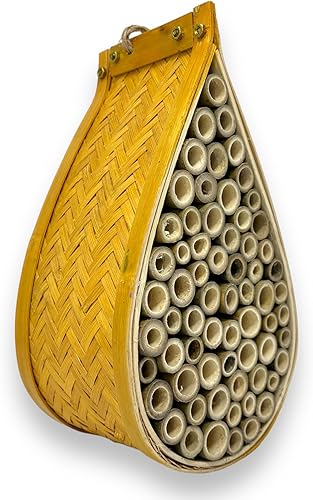 Miniatura 7 de SunVara Casa de abejas Mason para abejas polinizadoras Regalos de jardinería Bee Hotel