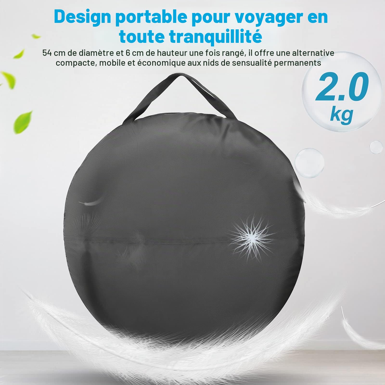 110CM Pop up Tente de Jeu pour Enfants,Jardin Cabane Enfant Tente Enfants Interieur Maison Enfant Exterieur pour Autisme, SPD avec Sac de Transport de Voyage