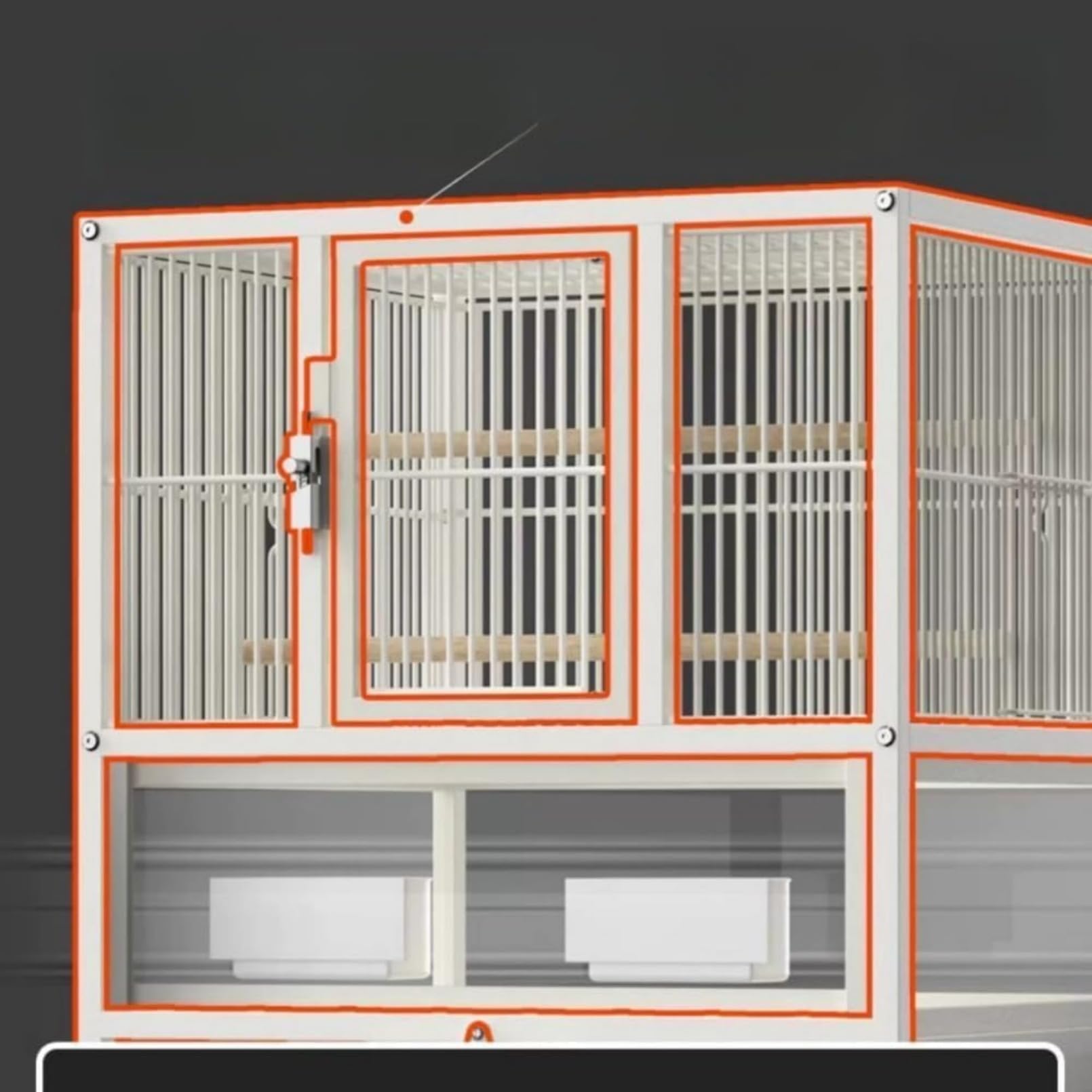 Amazon | 鳥かご 大型のインコケージ金属オウムバードケージ