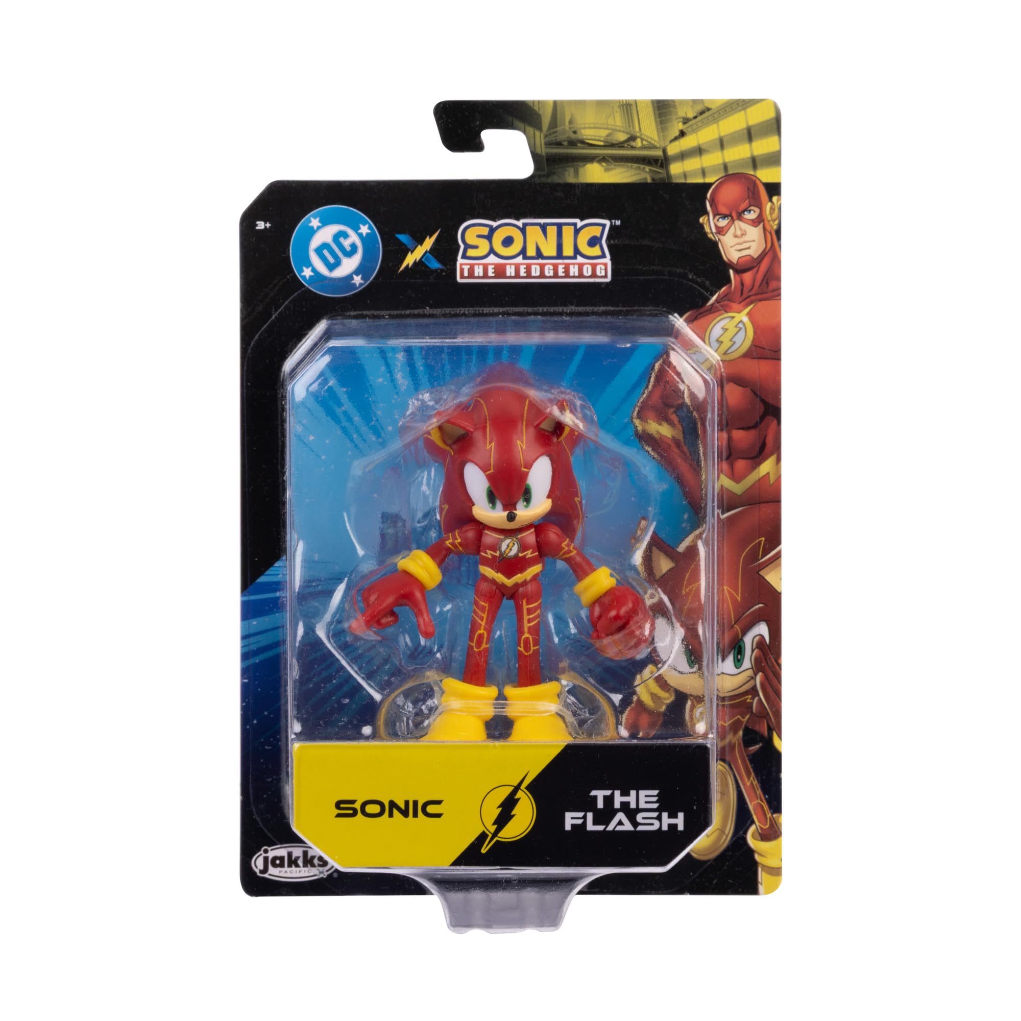 DC x Sonic as The Flash 6 cm Action Figure, Officially Licensed by
