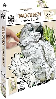 Comprar Puzzle Master - Rompecabezas de madera con soporte de exhibición para adultos y niños, juego de 128 piezas de cacatúa