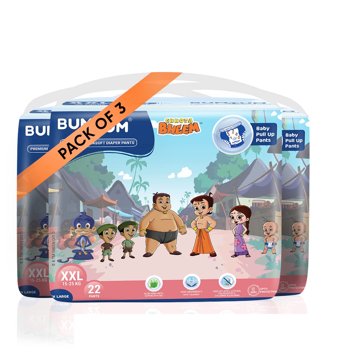 Buy Bumtum Chota Bheem XXL Size Baby Diaper Pants, 66 Count, Leakage