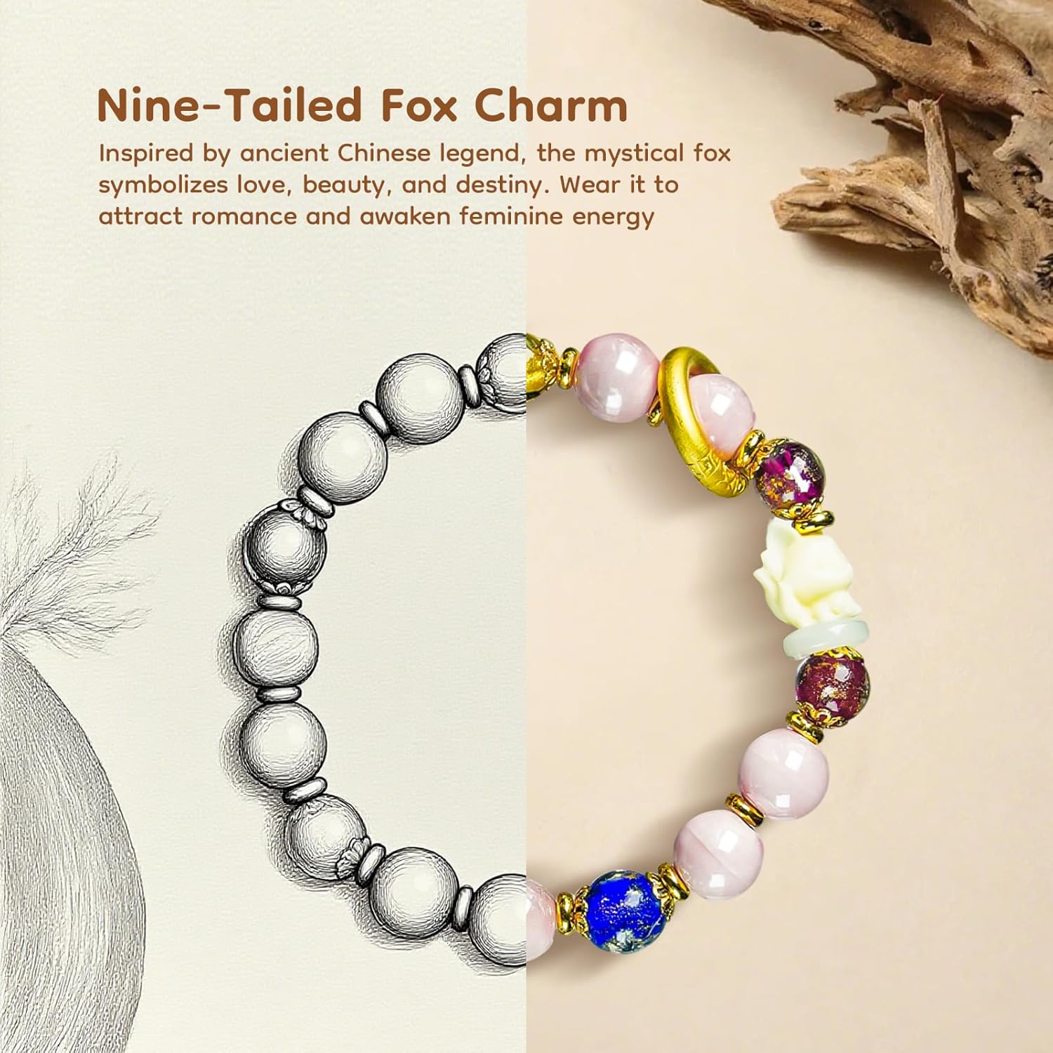 Love Attraction Bracelet for Women – Red Incense Ash Glaze Crystal Beads for Romance, Positive Energy & Inner Peace – Spiritual Gift for Her - Image 5