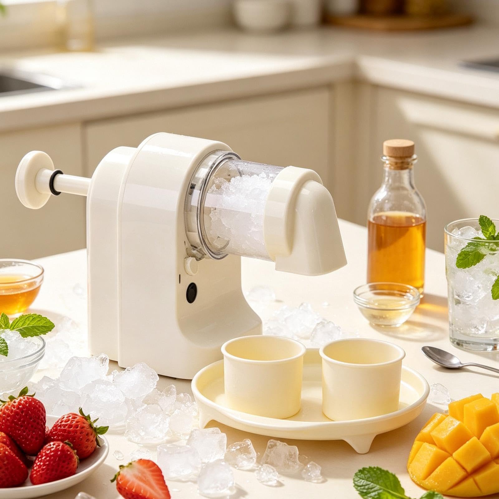 Máquina De Hielo Raspado Picadora USB Recargable Portátil Rápida
