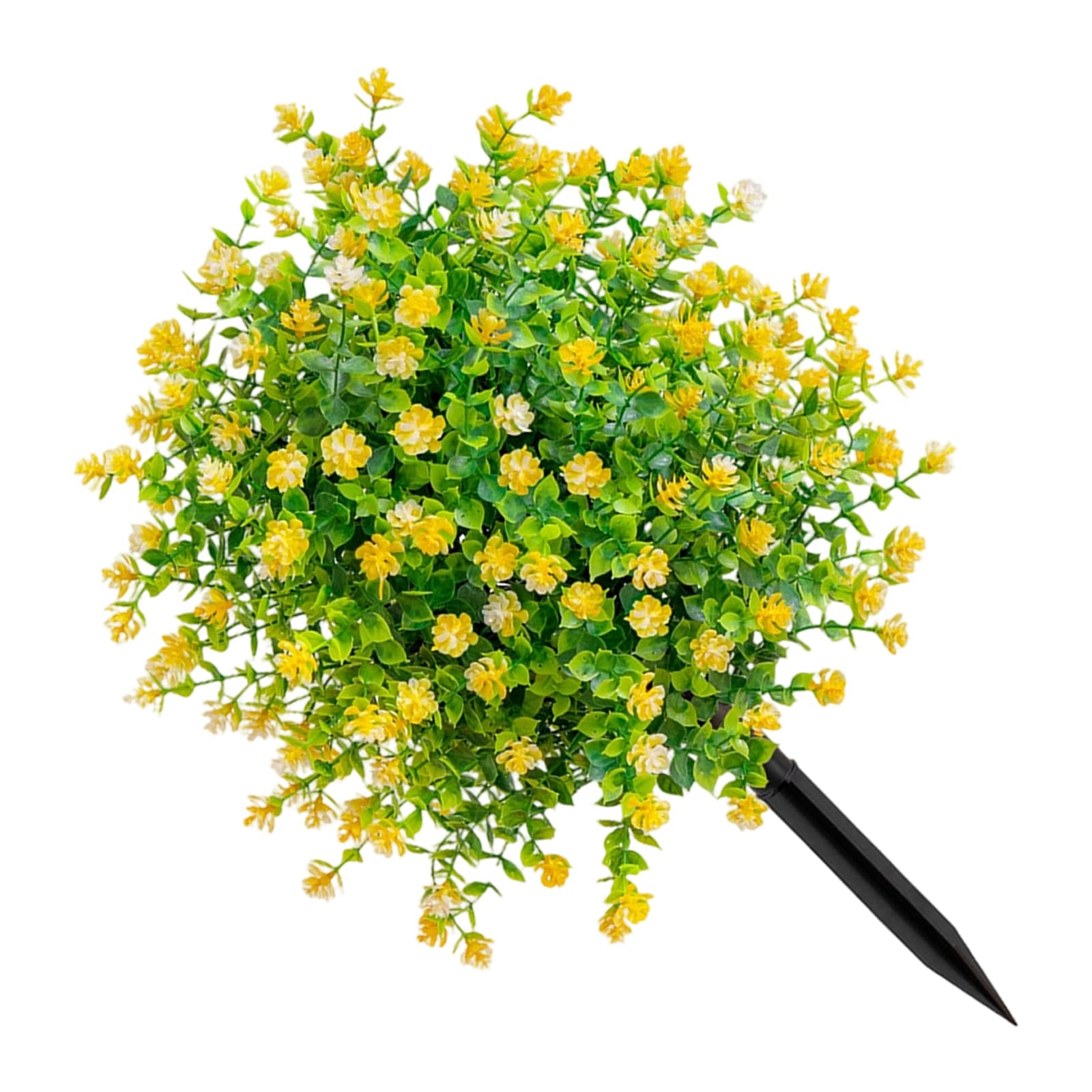PANGBOER Artificial Flower Realistic Green Plant with Ground Stakes for Balcony Garden Porch Patio Backyard Landscape Fraudulent Gumtree Stakes