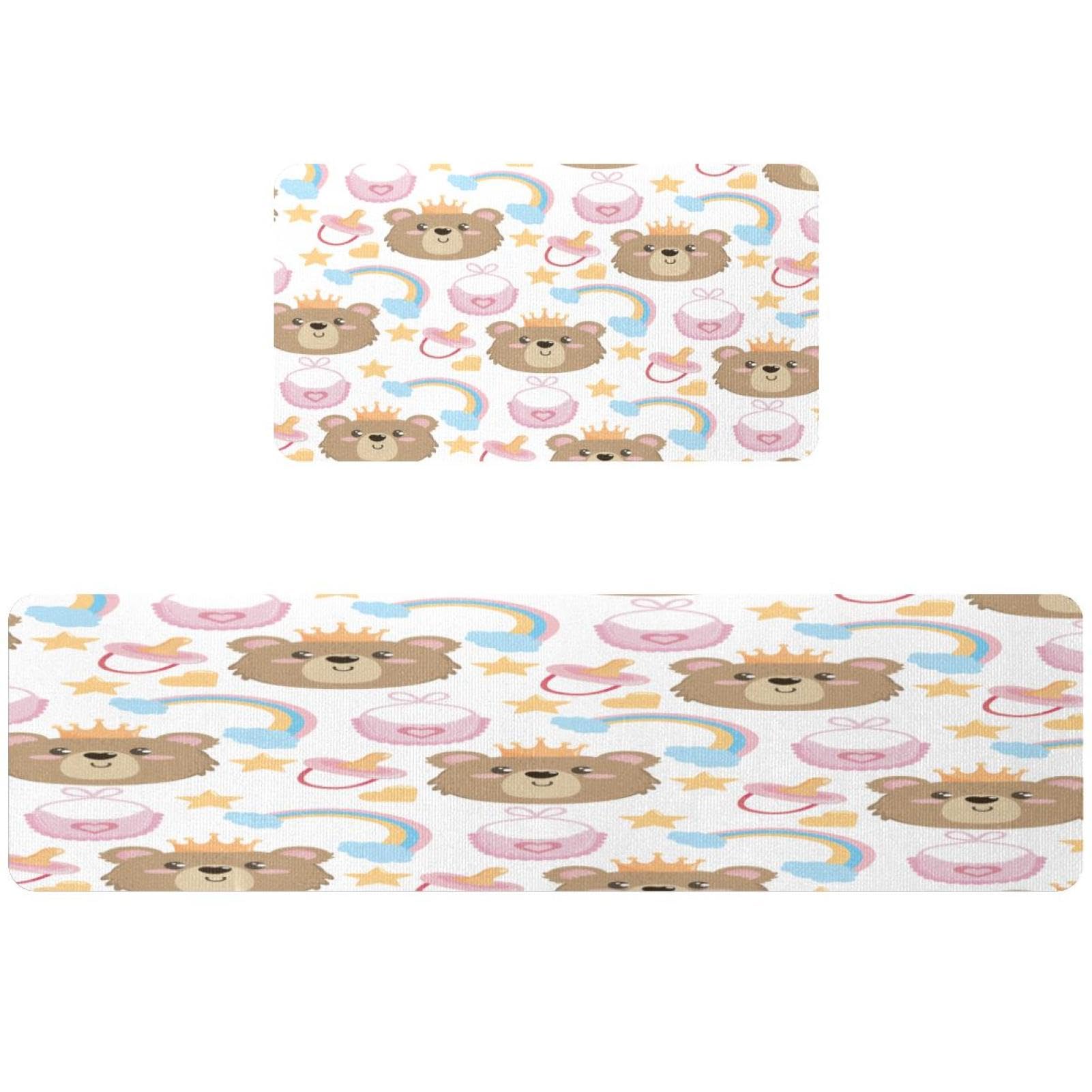 Alfombrillas de cocina antideslizantes lavables con diseño de oso bebé