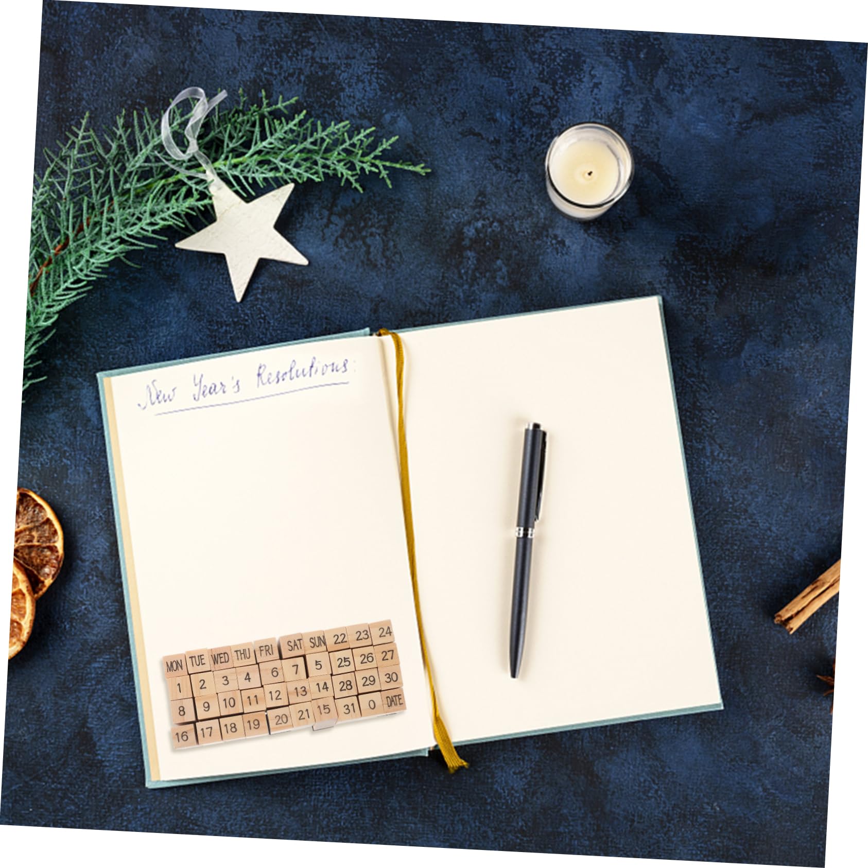 5sätze Holzstempel Für -handschrift Retro Zahlen Und Wochentage Teiliges Für Scrapbooking Tagebuch Und Bastelarbeiten