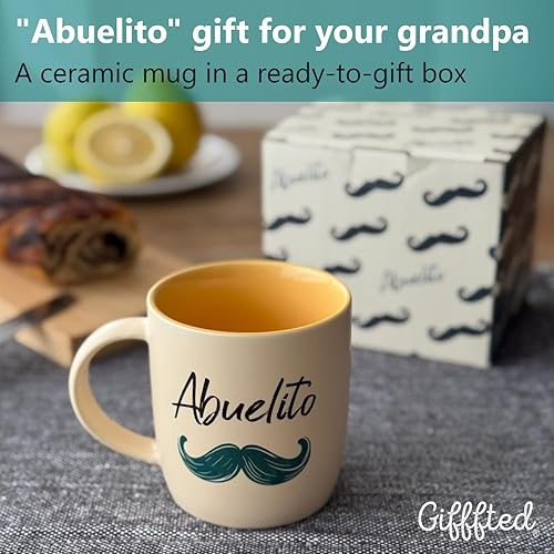 Miniatura 4 de Triple Gifffted Regalos para abuelos, tazas de café La Mejor Abuela y Abuelo en español, Latino Best Grandma and Grandpa, Regalo Dia Abuelita