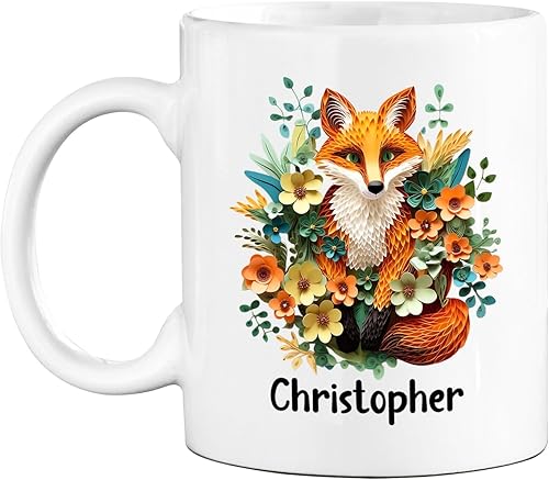 Miniatura 27 de Taza de café personalizada con diseño de mariposa de arte de origami, regalo para cumpleaños de amigo, compañero de trabajo, taza de cerámica blanca